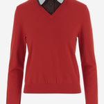 mAGLIA in misto lana CON COLLO RIMOVIBILE 171870 679 TORY BURCH 