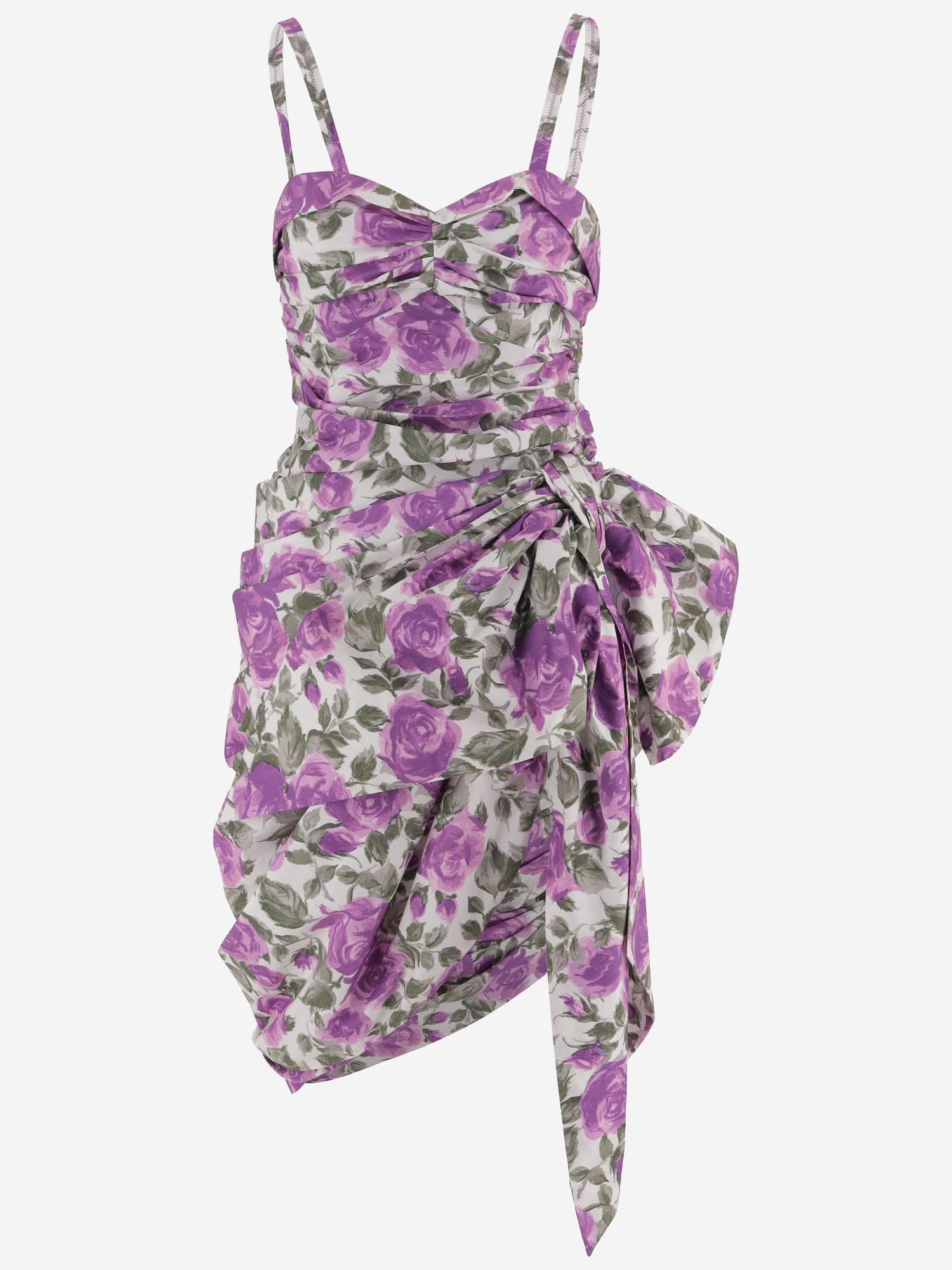 ABITO MIDI IN POPELINE DI COTONE CON MOTIVO A FIORI CH26UR125316 91O CHLOE 