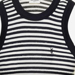 CANOTTA IN MISTO COTONE A RIGHE 743660 Y37KT1095 SAINT LAURENT 