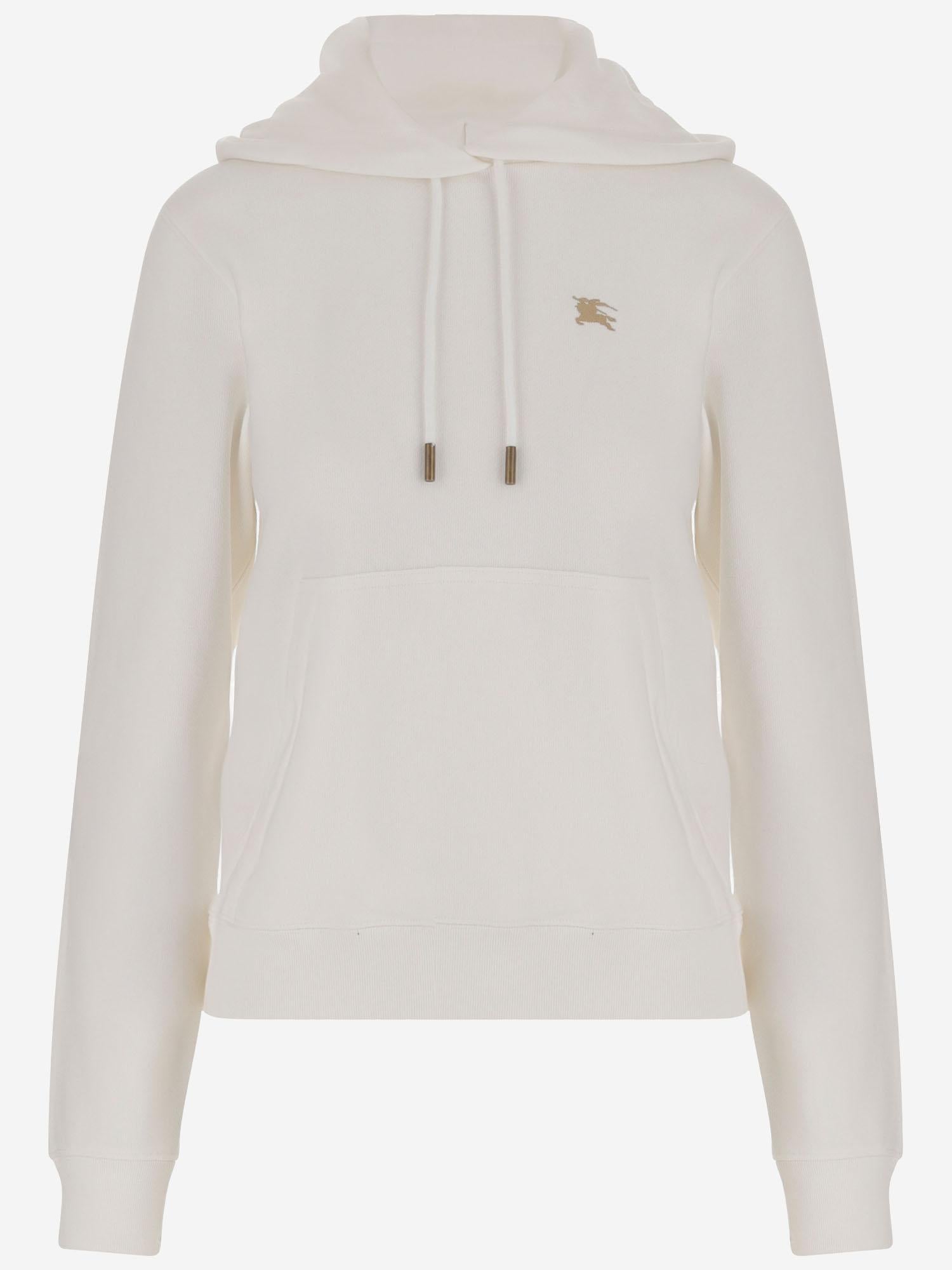 FELPA IN COTONE CON LOGO 8110965 CHALK BURBERRY 