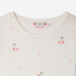 T-SHIRT IN COTONE CON MOTIVO A CILIEGIE S06GTSK00009 102 BONPOINT KIDS 