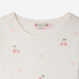 T-SHIRT IN COTONE CON MOTIVO A CILIEGIE S06GTSK00009 102 BONPOINT KIDS 