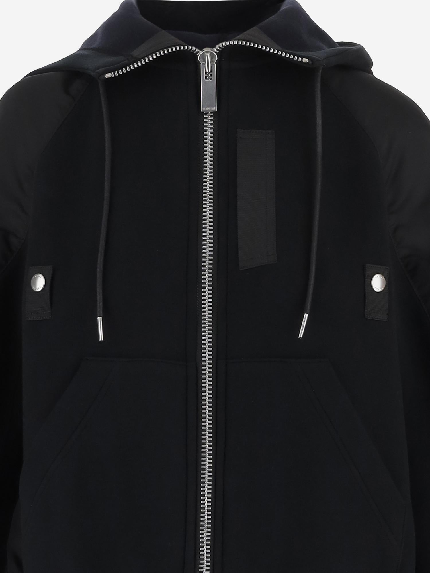 FELPA CON ZIP IN MISTO COTONE 08343 001 SACAI 