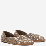 BALLERINE JANE IN PELLE CON BORCHIE F4059970 902 KHAITE 