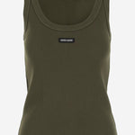 TOP IN COTONE STRETCH CON LOGO MJT694 1464F0161 MIU MIU 