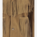 Giacca in pelle scamosciata con frange e tasconi 211971007 001 POLO RALPH LAUREN 