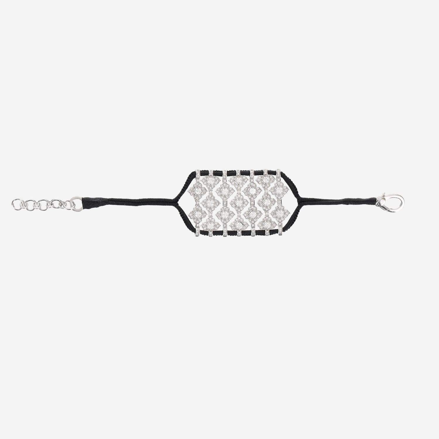 BRACCIALE ARGENTO CON DETTAGLIO GEOMETRICO BRASILIA CHOCO SILVIA BINI GIOIELLI 