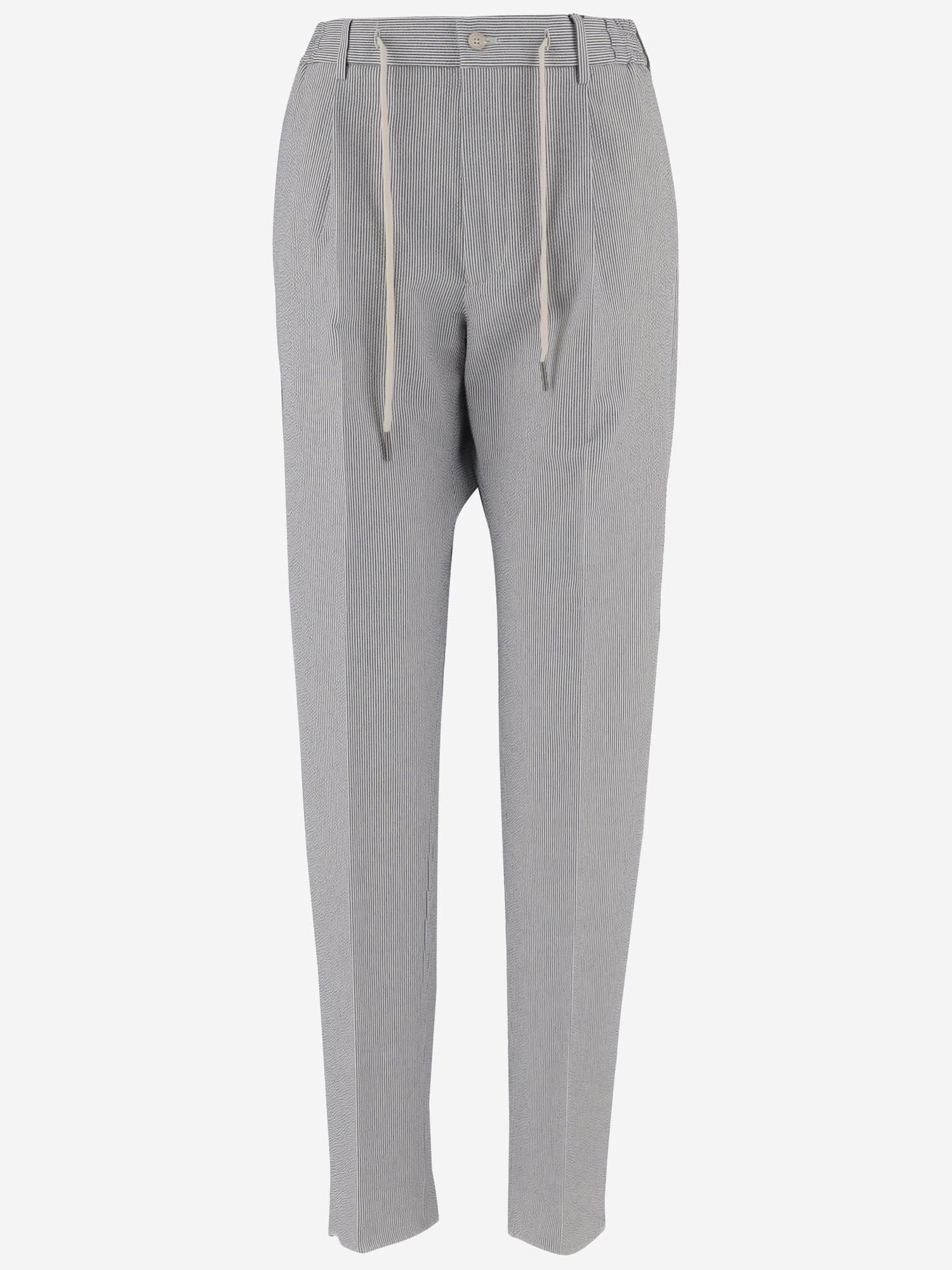 PANTALONI IN MISTO COTONE STRETCH A RIGHE PNEWMAN 340335B3401 TAGLIATORE 