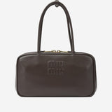 BORSA BEAU IN PELLE CON LOGO 5BB172 2CRWF0NBL MIU MIU 