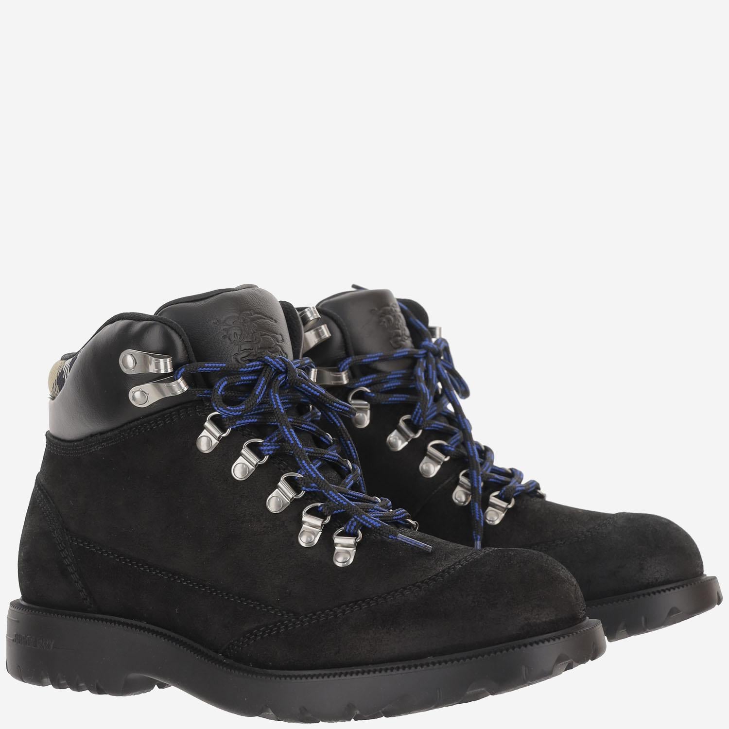 STIVALETTO DA TREKKING MOOR in pelle scamosciata 8111674 BLACK BURBERRY 