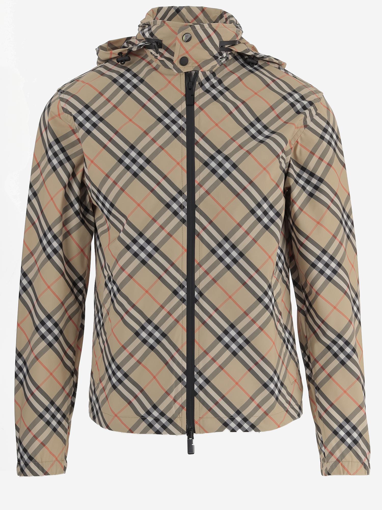 GIACCA IN NYLON CON MOTIV CHECK 8121319 SANDIPCHECK BURBERRY 