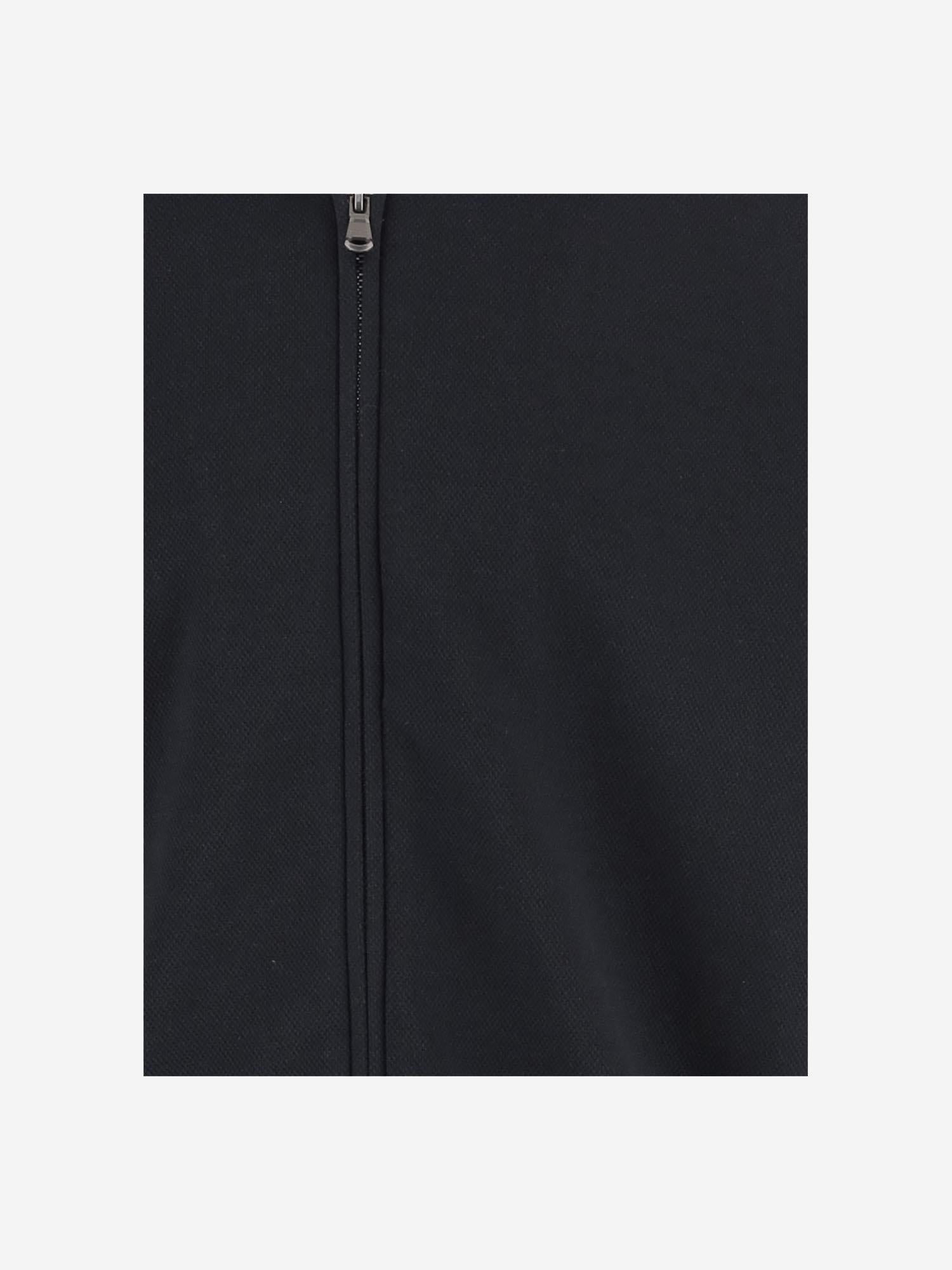MAGLIA CON ZIP IN MISTO COTONE M16009067B 967CMG VINCE 