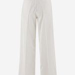 PANTALONI IN COTONE CON GAMBA AMPIA S26398 0100 SASUPHI 