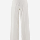 PANTALONI IN COTONE CON GAMBA AMPIA S26398 0100 SASUPHI 
