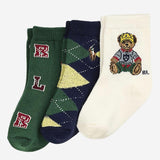 SET DI TRE PAIA DI CALZE POLO RALPH LAUREN 441P03153 001 POLO RALPH LAUREN KIDS 