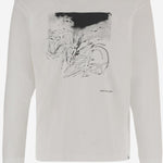 MAGLIA IN MISTO COTONE CON STAMPA 5746184081 030 AND WANDER 