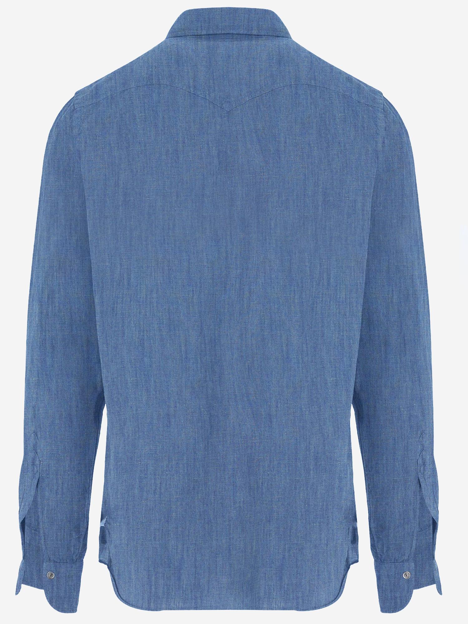 CAMICIA IN COTONE E LINO C0724D 04 FINAMORE 