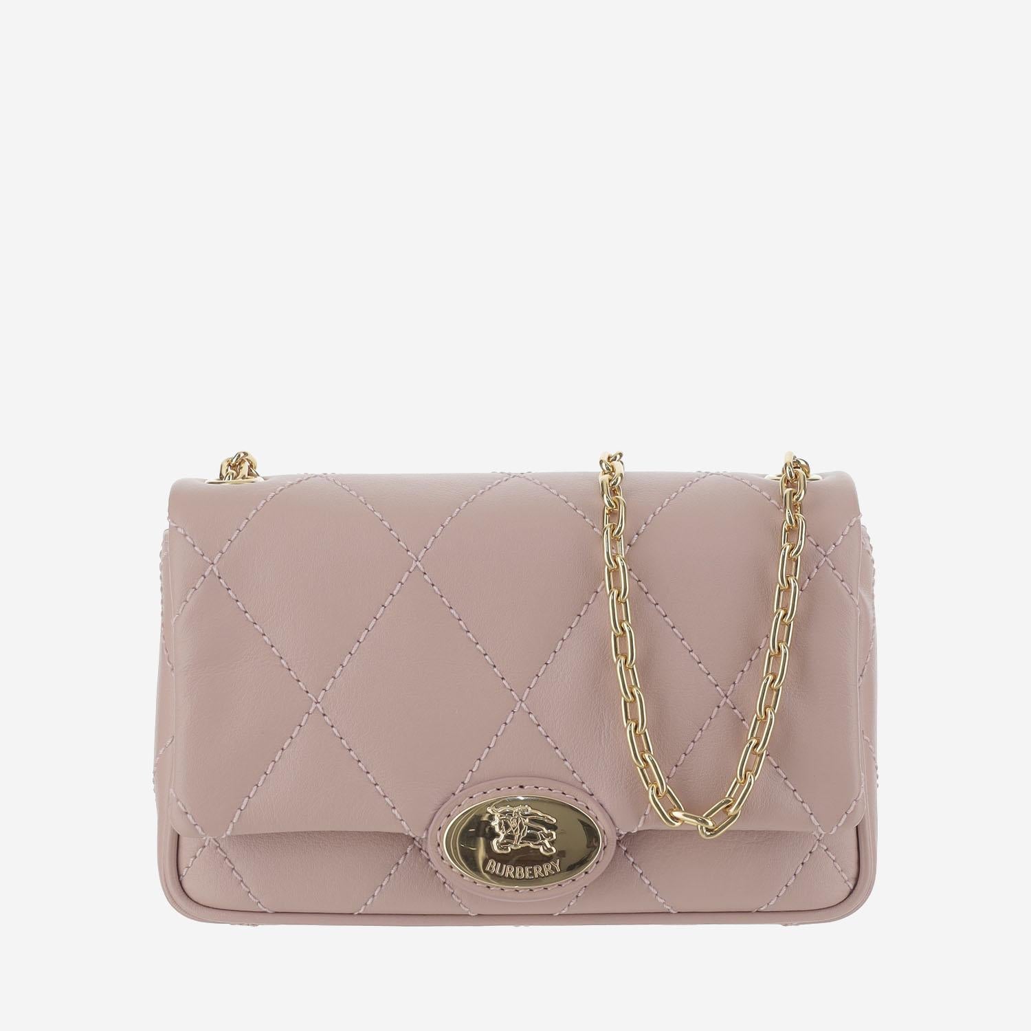 POCHETTE STRAND IN PELLE 8112001 ROSE BURBERRY 