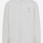 CAMICIA IN COTONE CON RICAMO LOGO UJK897DE0126 136 AMI 