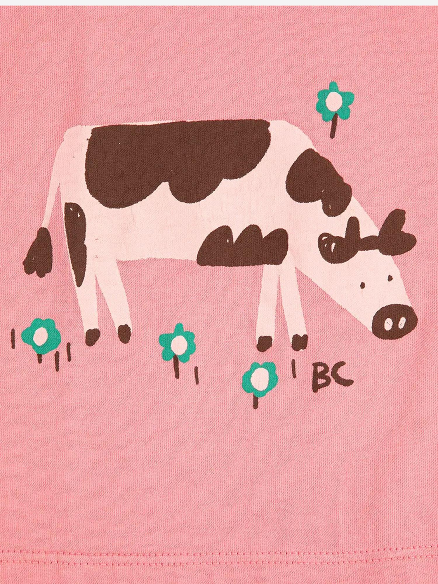 T-SHIRT IN COTONE CON LOGO B126AC004 PINK BOBO CHOSES KIDS 