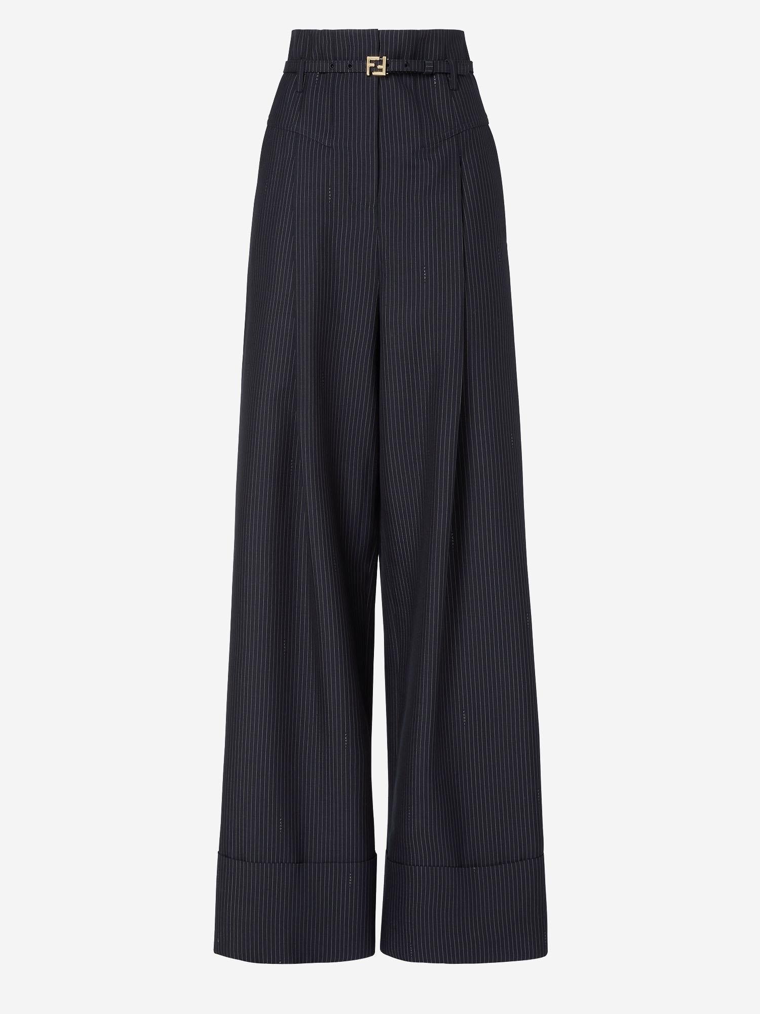 PANTALONI IN LANA GESSATA FR6673 AW7IF0QG3 FENDI 