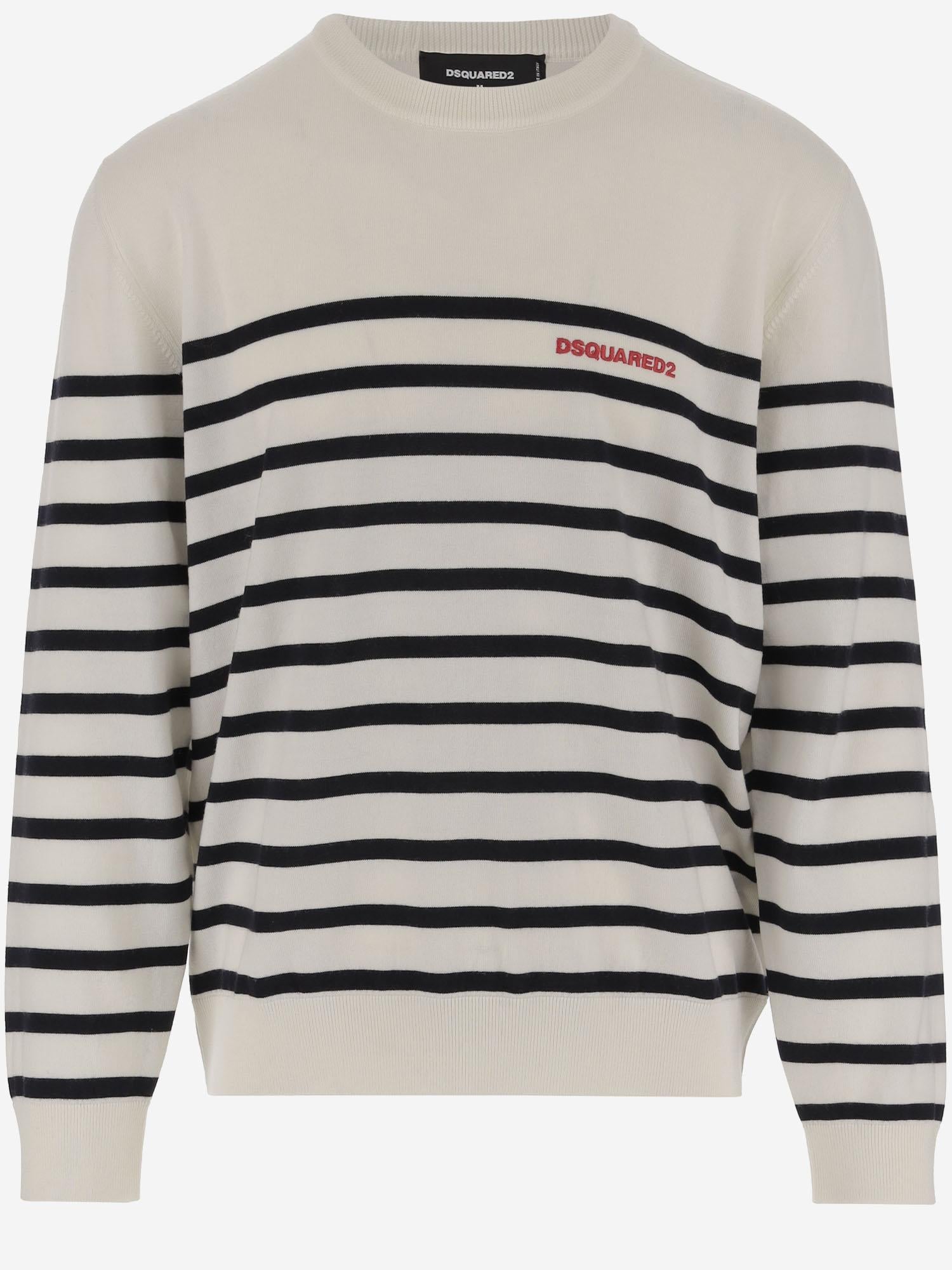 MAGLIONE IN LANA CON MOTIVO A RIGHE S74HA1560 D13153961 DSQUARED2 