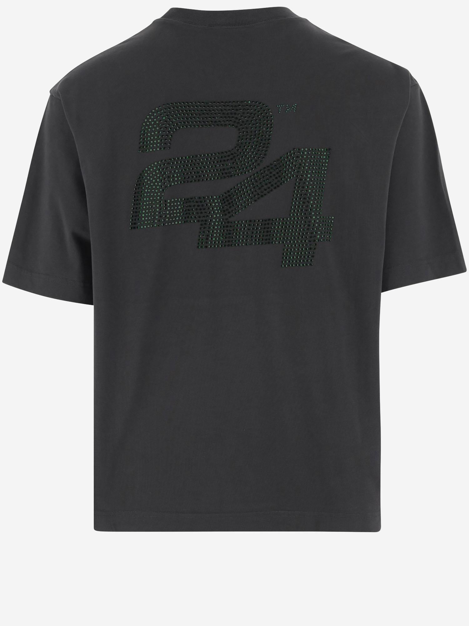 T-SHIRT IN COTONE CON LOGO IN STRASS SG2510104 JETBLACK SUMMER GAMES 