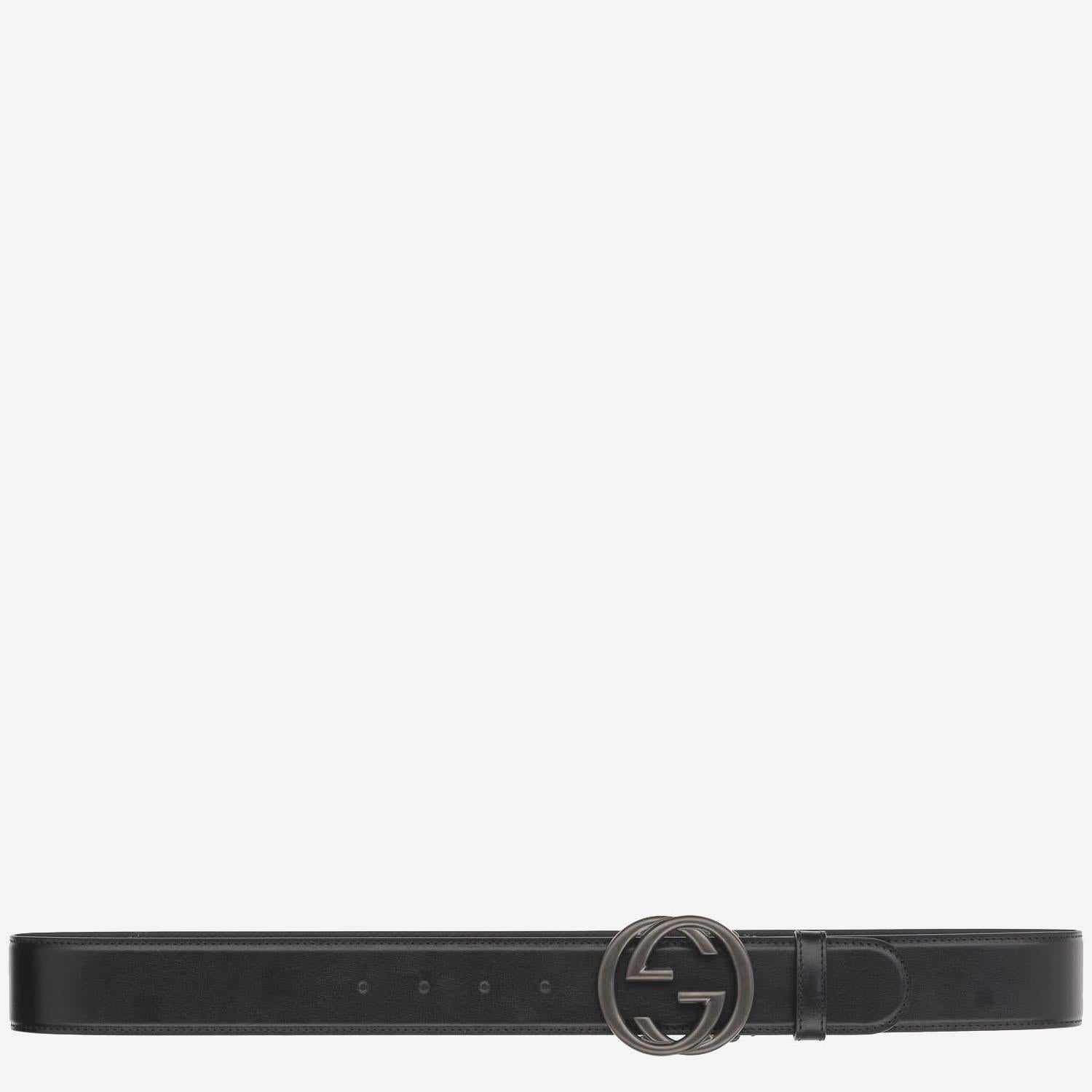 CINTURA IN PELLE NERA 774153 0YA0V1000 GUCCI 