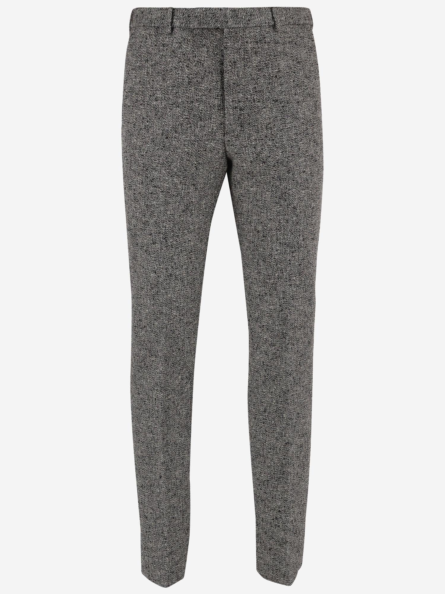 Pantaloni in tessuto mouliné in lana 850333 Z7AXO9024 GUCCI 