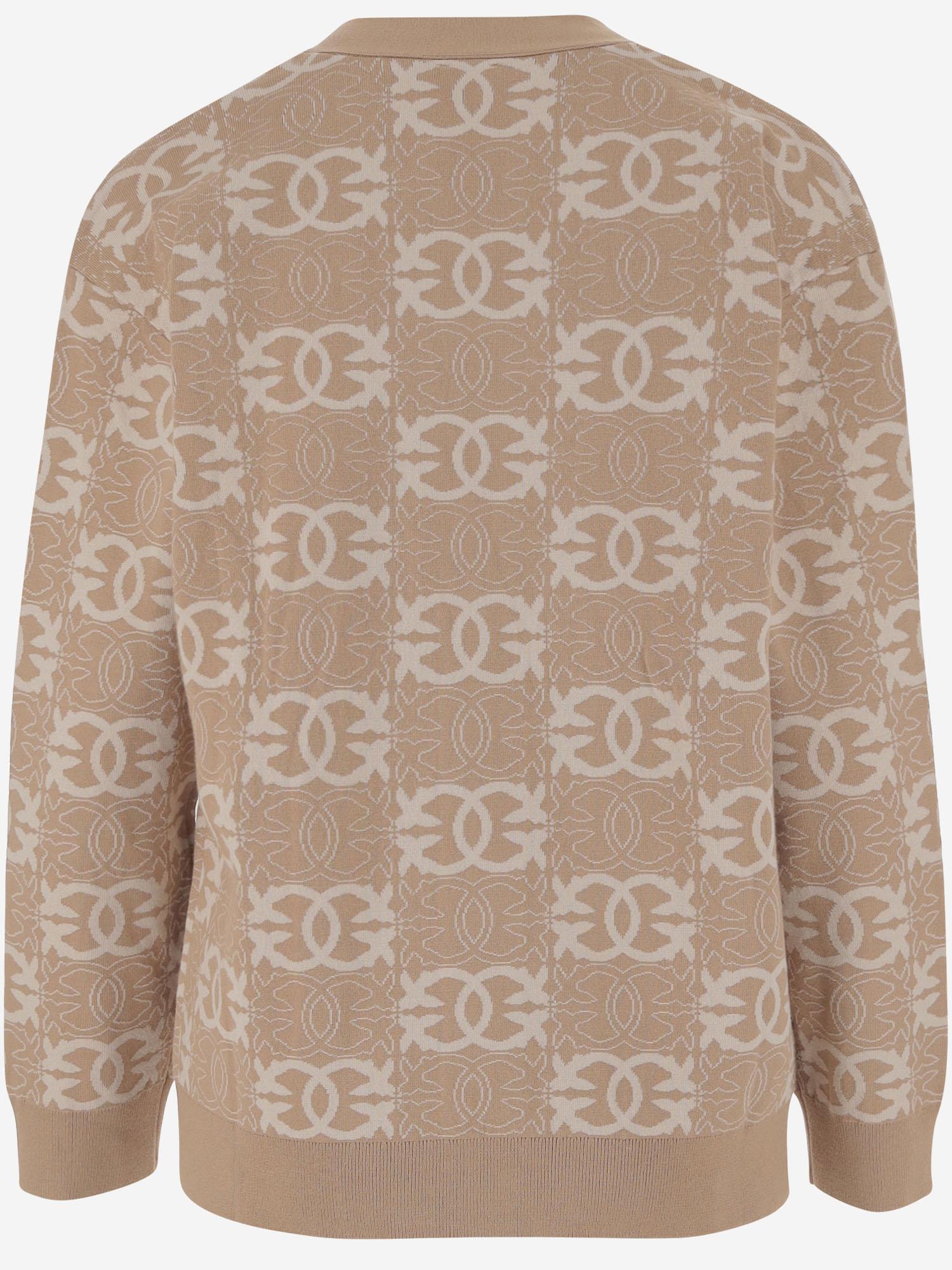 MAGLIA LOVE BIRDS IN MISTO VISCOSA 106042 A2YDC4Z PINKO 