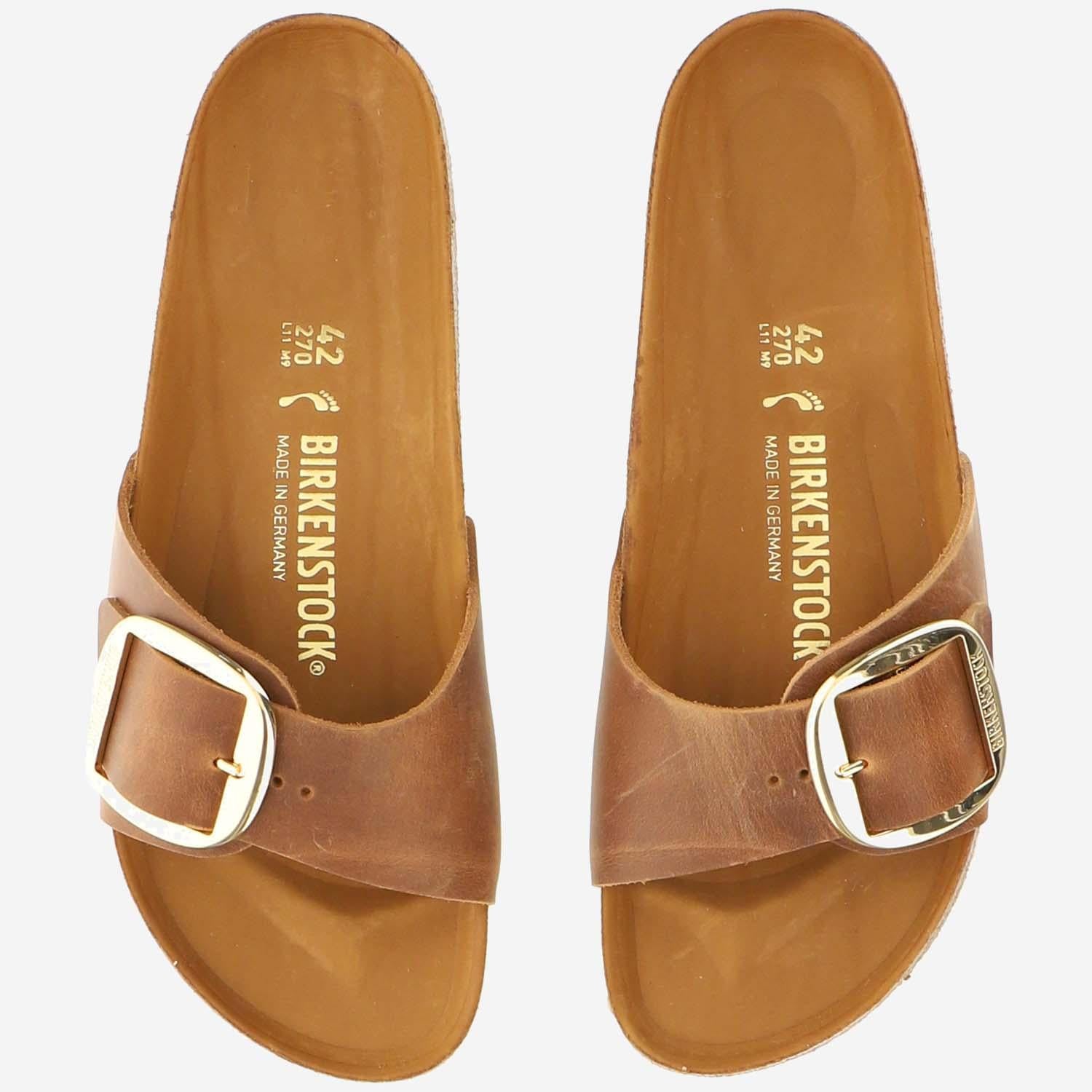 SANDALI MADRID BIG BUCKLE 1006525 COGNAC BIRKENSTOCK 