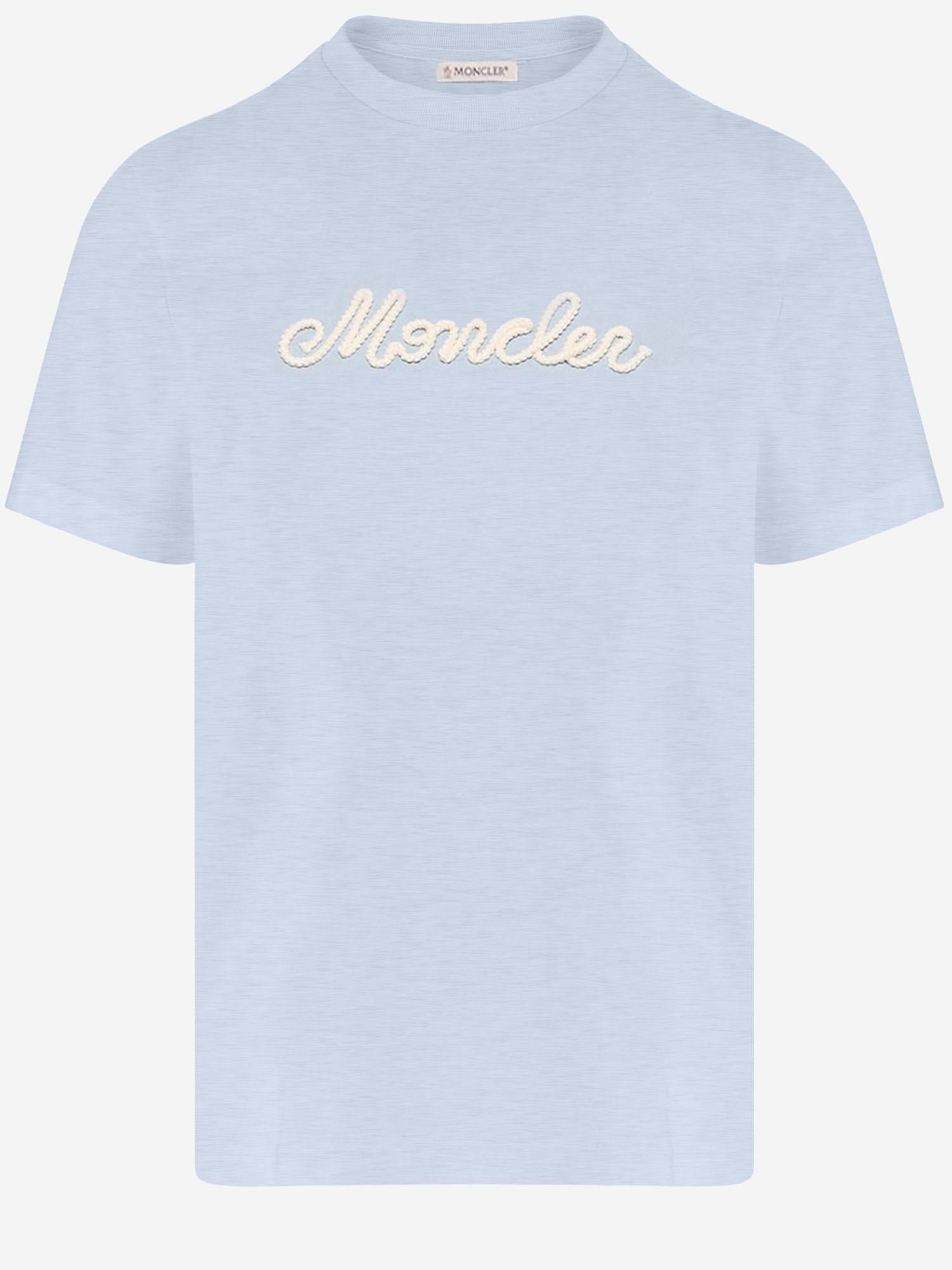 T-SHIRT IN COTONE CON LOGO RICAMATO 8C00051 89AUG700 MONCLER 