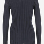 MAGLIA IN LANA E SETA A COSTE 6252K21057 MIDNIGHT CARVEN 
