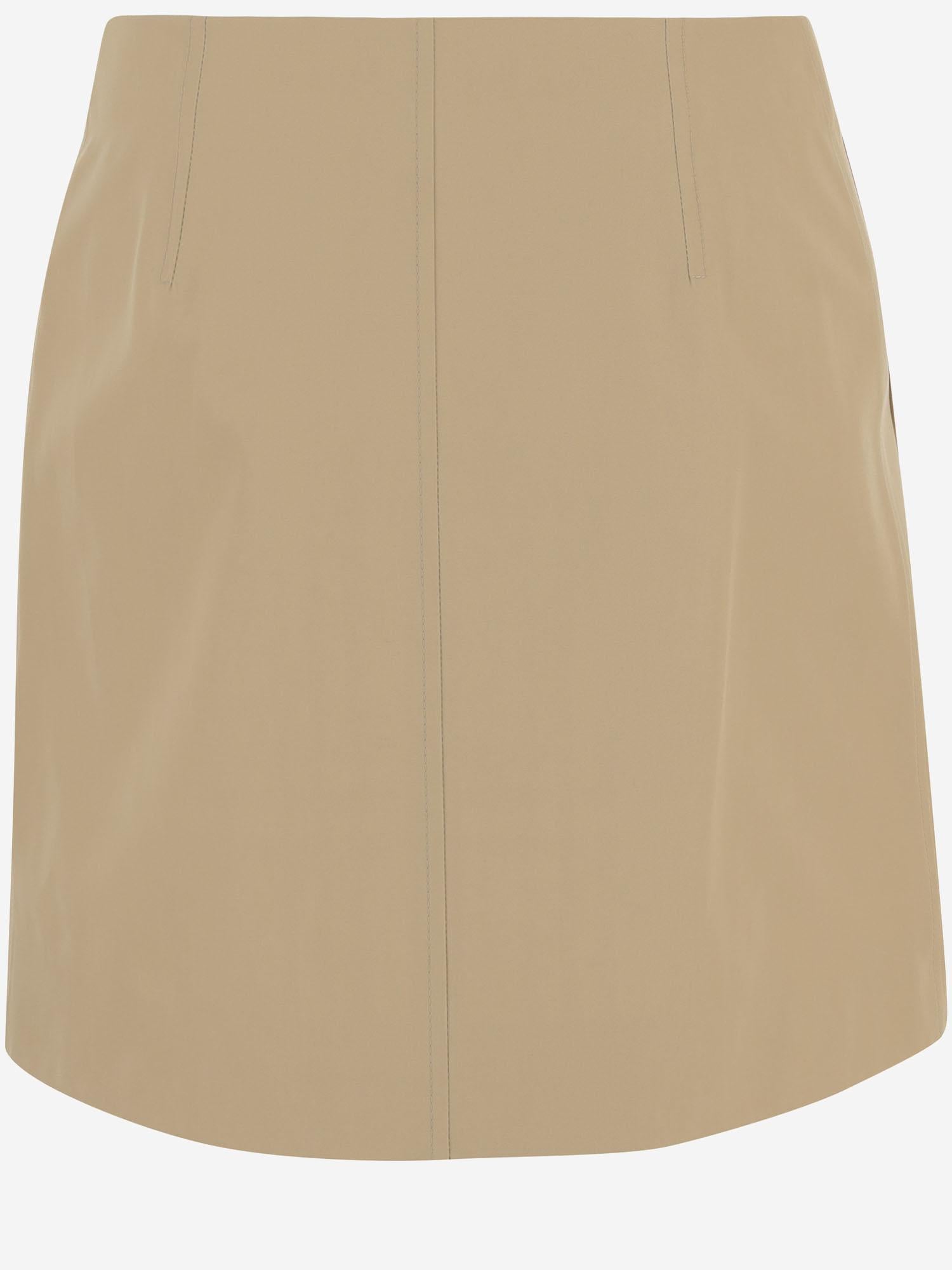 Minigonna trench in gabardine di cotone 8110354 FLAX BURBERRY 