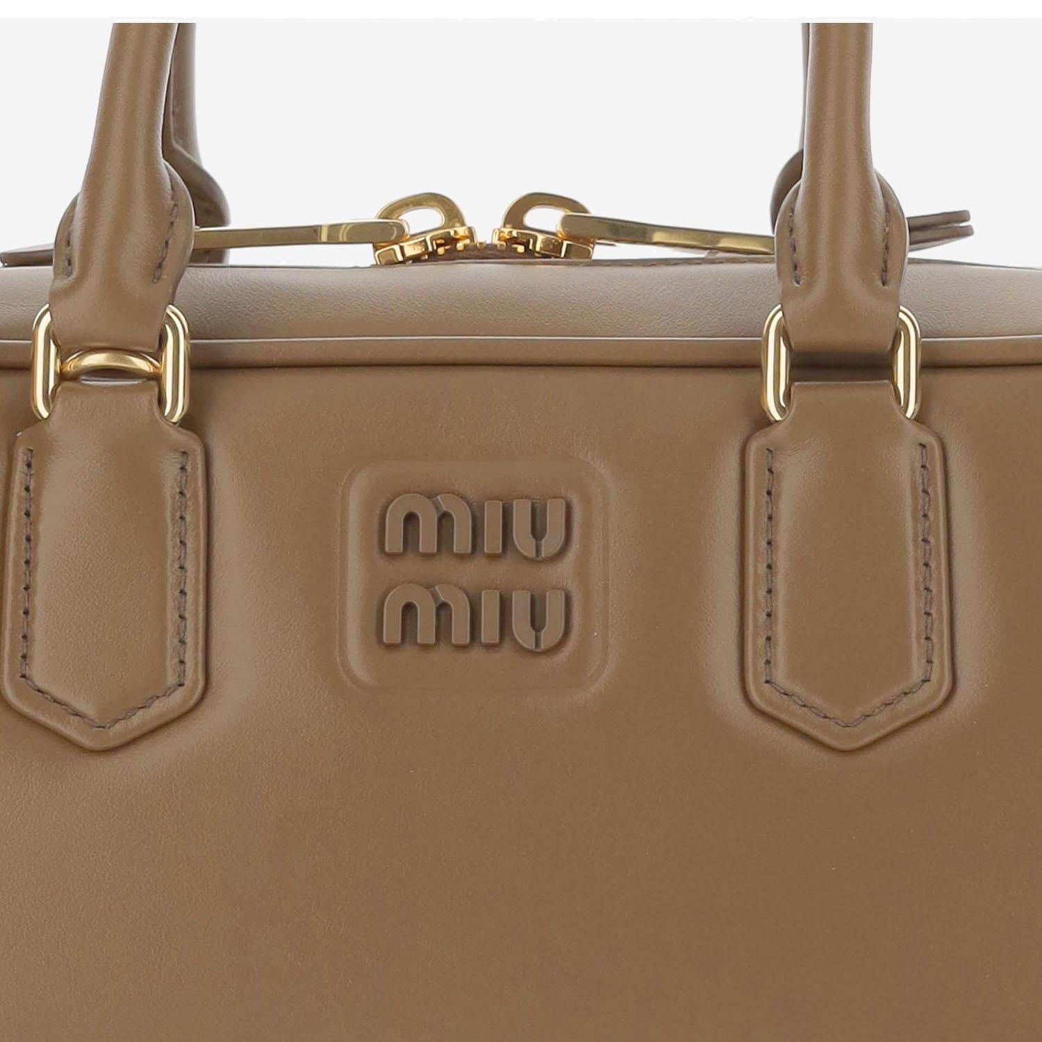 BORSA ARCADIE IN PELLE 5BB148 ACR3F0046 MIU MIU 