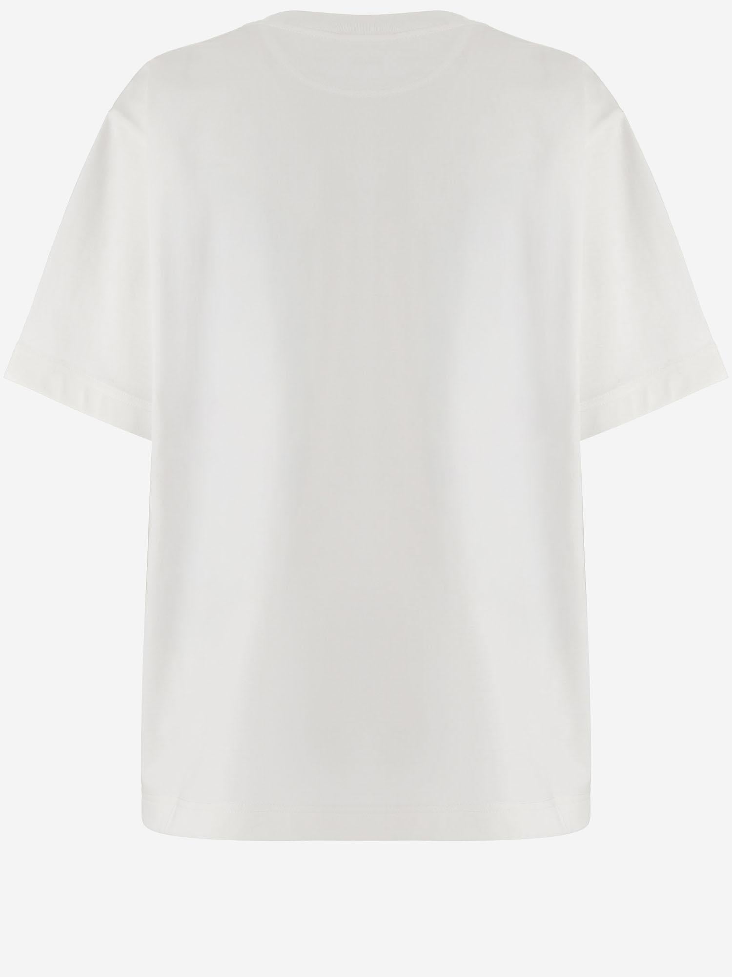 T-SHIRT IN COTONE CON SPILLA DECORATIVA 6261K21051 White CARVEN 