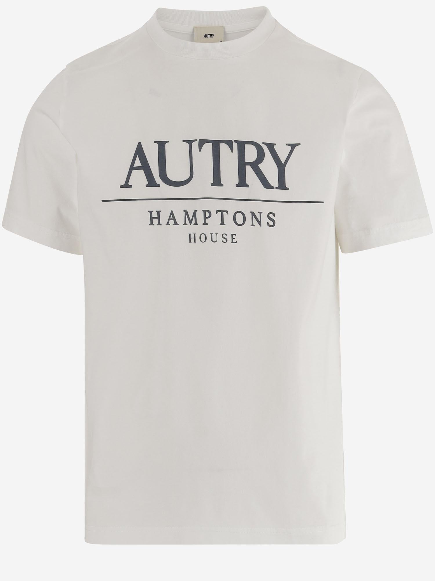 T-shirt in cotone con logo TSPM044W JERSEYWHITE AUTRY 