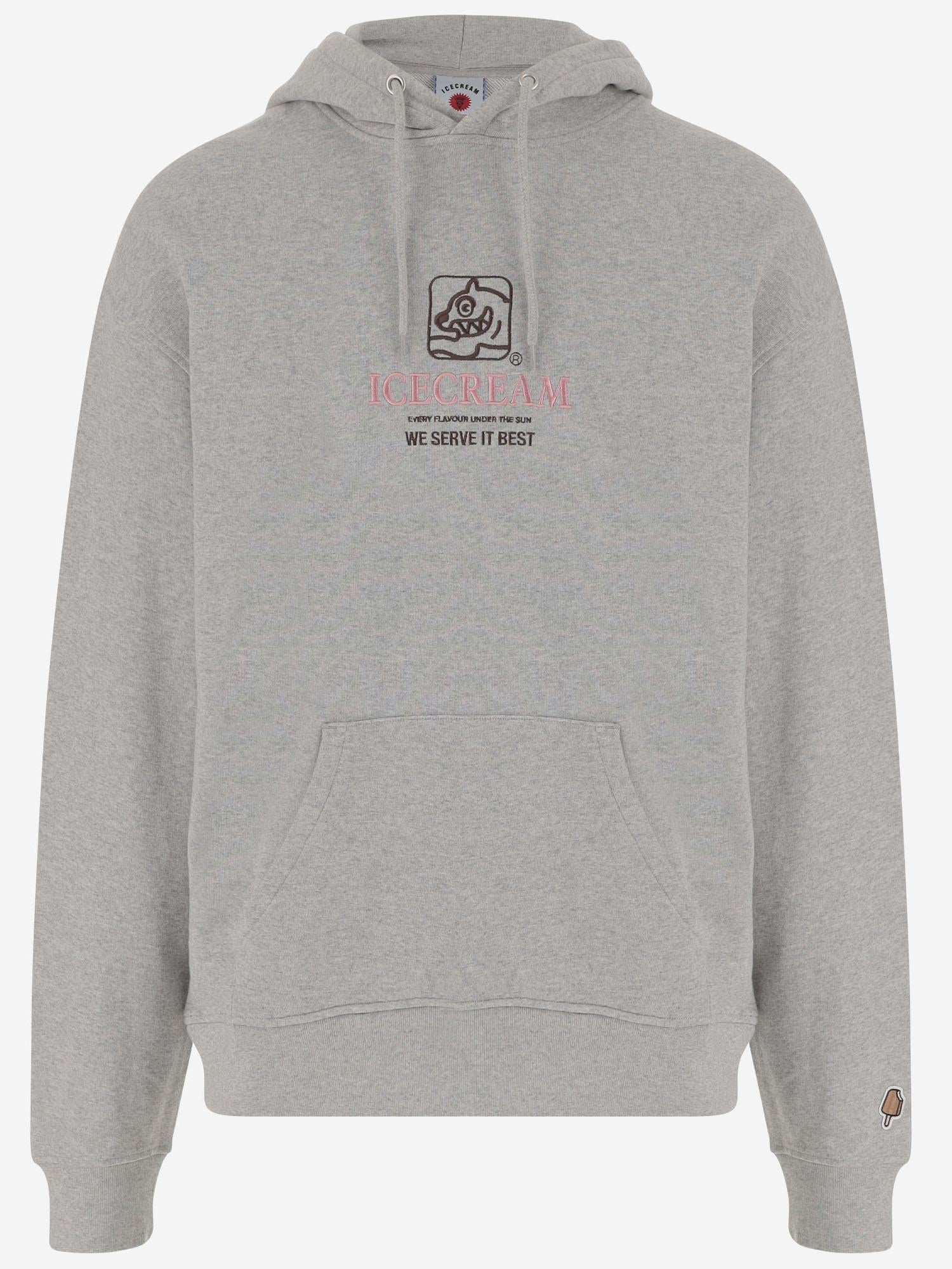 FELPA IN COTONE CON LOGO IC25340 HEATHERGREY ICECREAM 