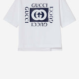 T-SHIRT IN COTONE CON STAMPA 855551 XJHO79056 GUCCI KIDS 