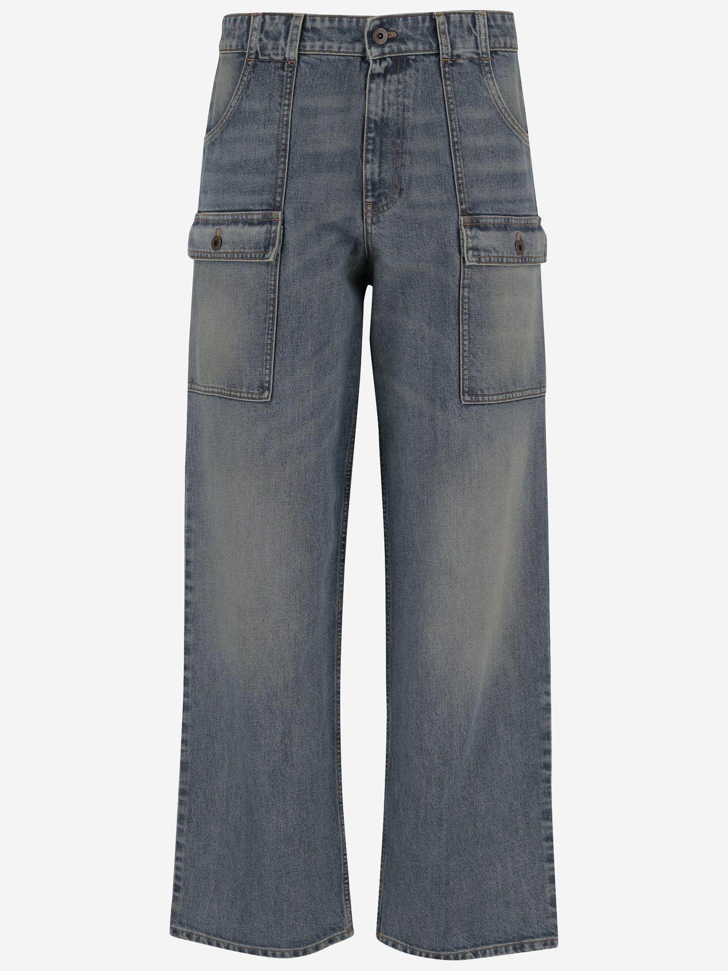 JEANS IN DENIM IN DENIM DI COTONE GWP603 183CF0013 MIU MIU 