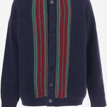 CARDIGAN IN LANA CON BANDE A CONTRASTO 823399 XKEXL4551 GUCCI KIDS 