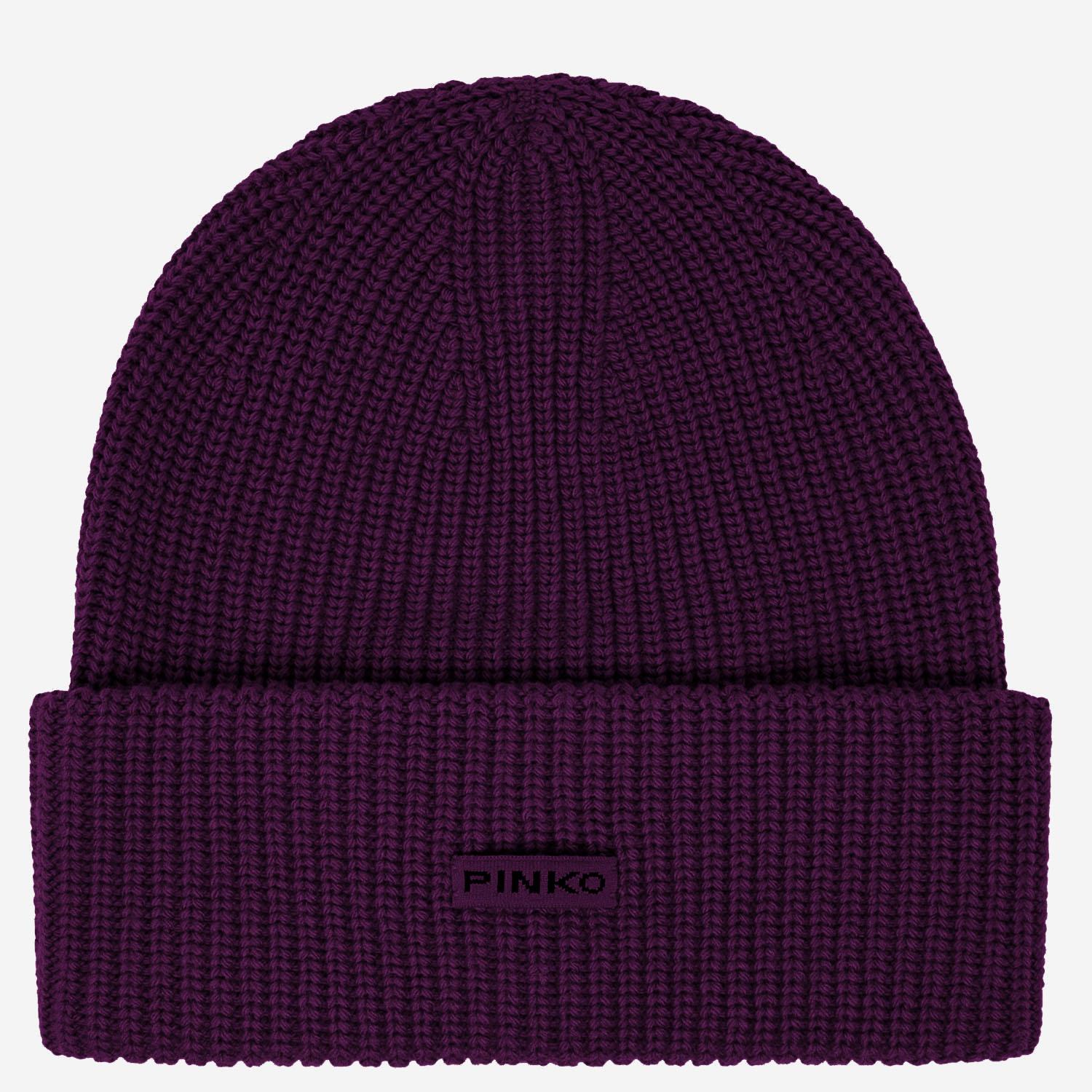 BEANIE IN MISTO VISCOSA CON LOGO 105993 A2Z4R57 PINKO 