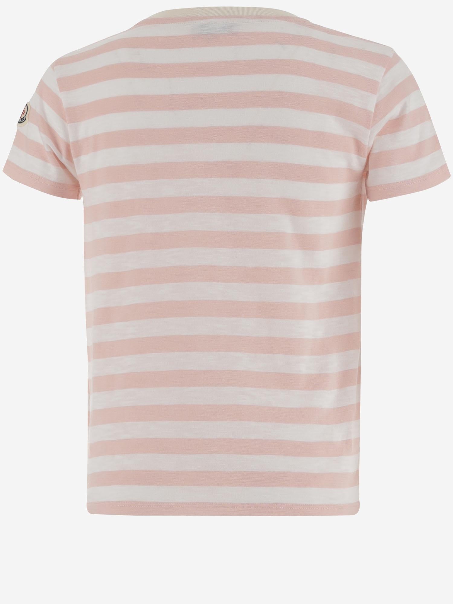 T-shirt in jersey di cotone con logo 8C0002289AWN F05 MONCLER ENFANTS 