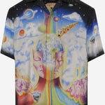 CAMICIA IN SETA CON STAMPA GRAFICA MSP26SH003 07 CASABLANCA 