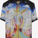 CAMICIA IN SETA CON STAMPA GRAFICA MSP26SH003 07 CASABLANCA 