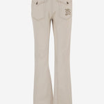 JEANS IN DENIM DI COTONE CON LOGO 8118523 CERAMICWHITE BURBERRY 