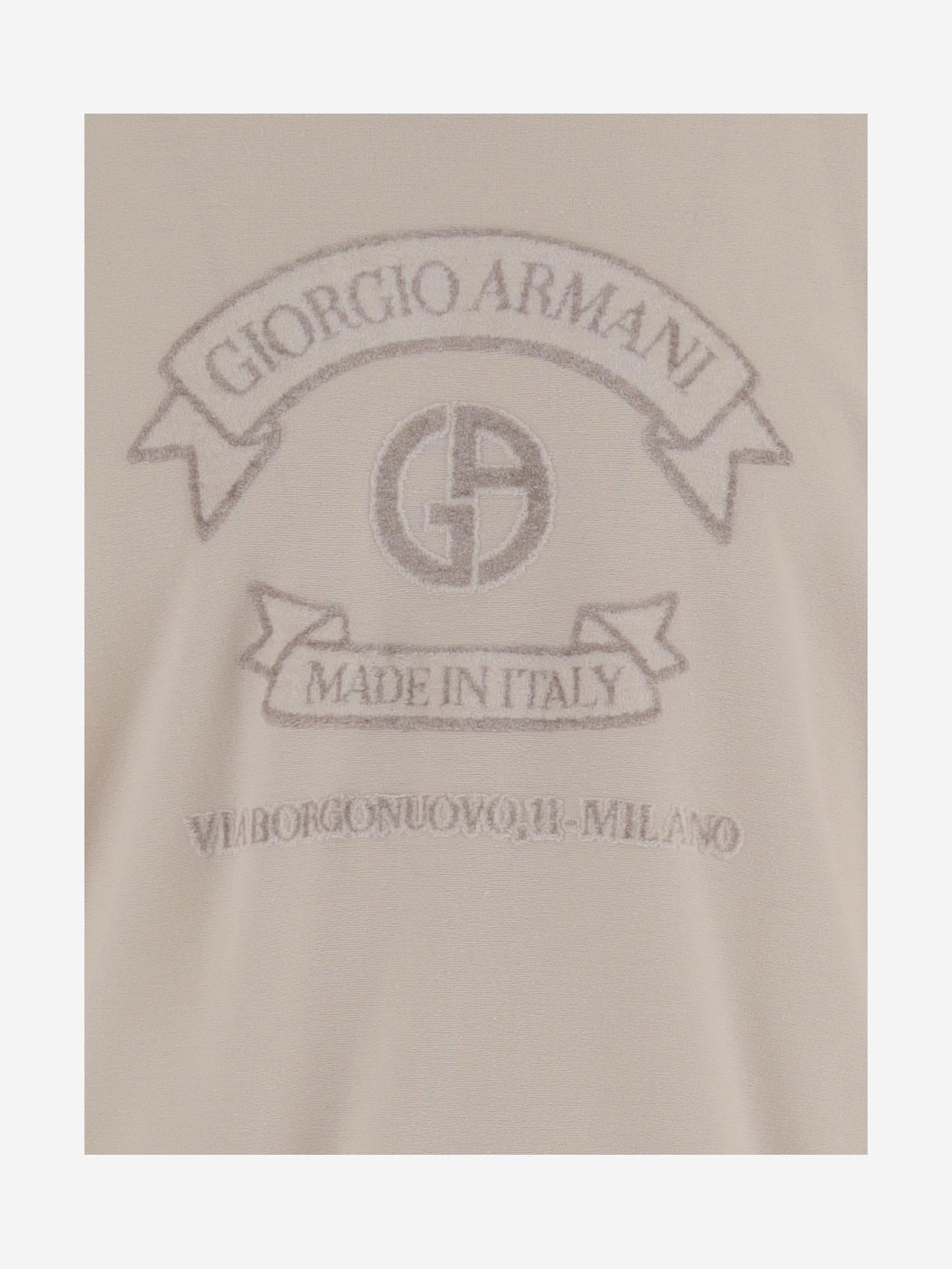 T-SHIRT IN VISCOSA CON STAMPA LOGO GM003034 TE19977F0017 GIORGIO ARMANI 