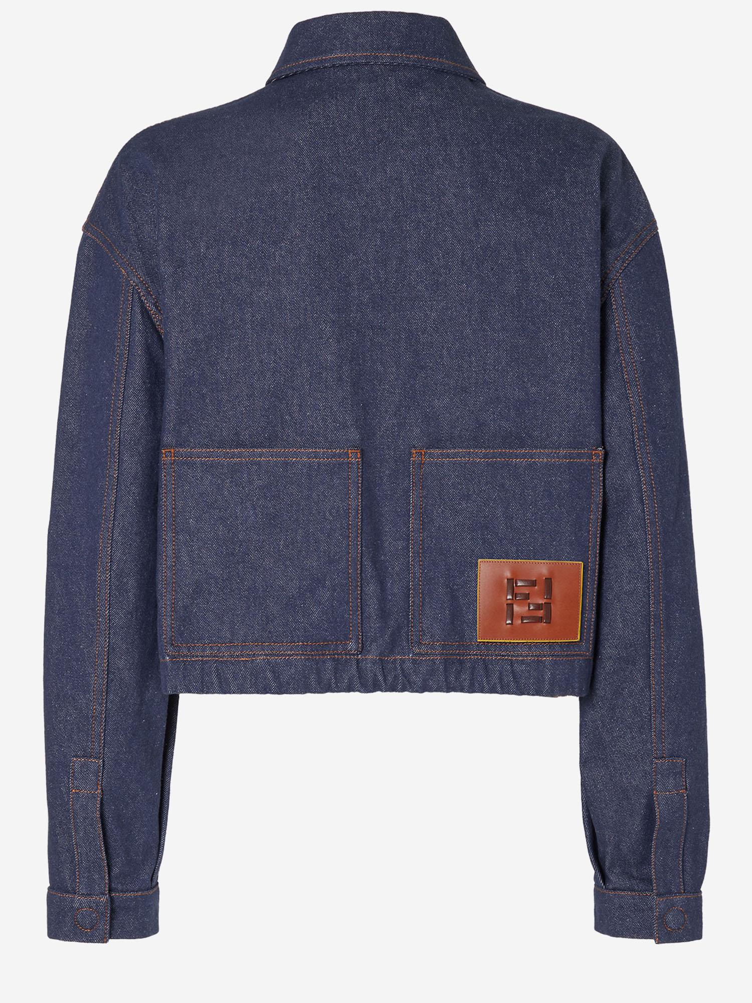 GIACCA IN DENIM DI COTONE CON LOGO FLF856 AOHSF0QB0 FENDI 