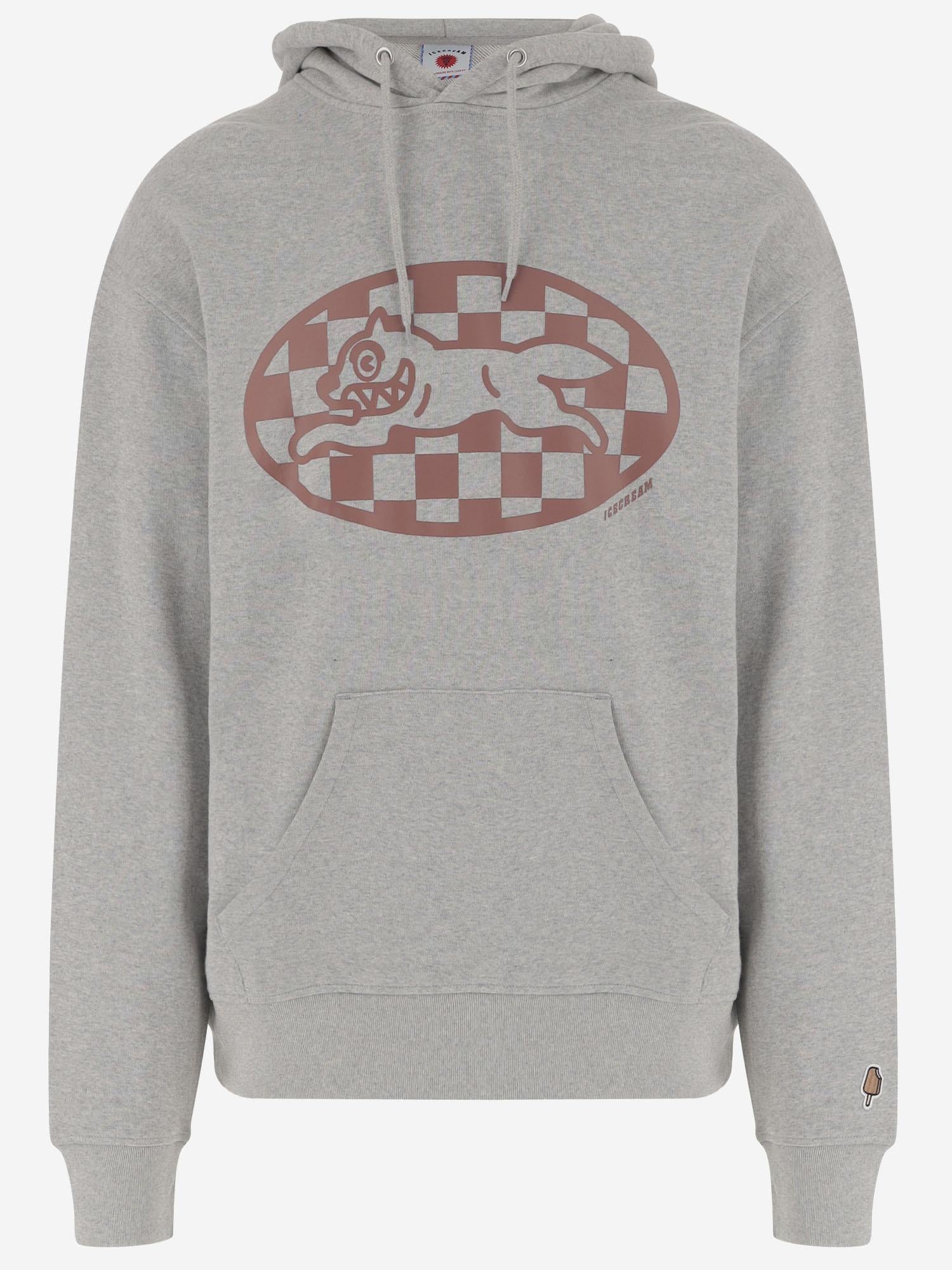 FELPA IN COTONE CON LOGO IC25378 HEATHERGREY ICECREAM 