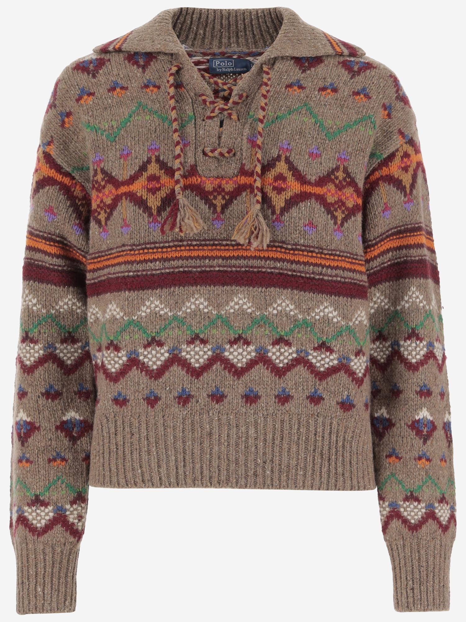 MAGLIONE IN LANA CON MOTIVO GEOMETRICO 211972167 001 POLO RALPH LAUREN 